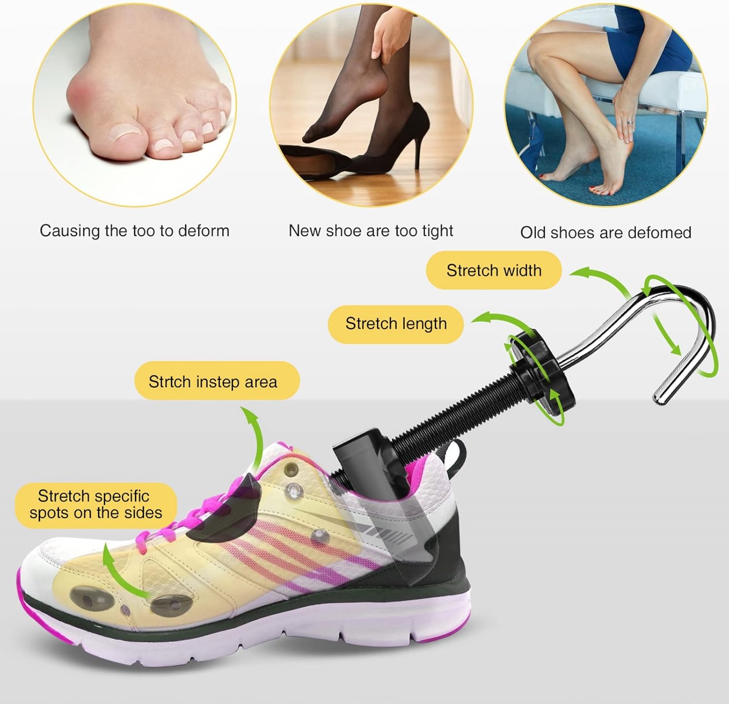 Rozšíriteľné napínače obuvi