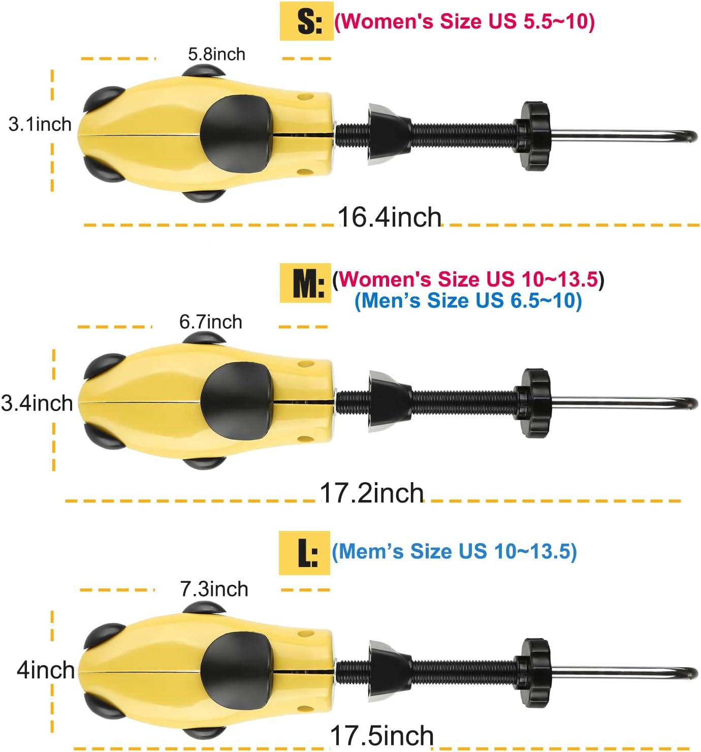 Rozšíriteľné napínače obuvi